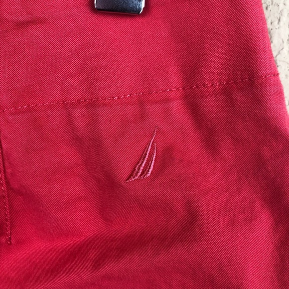 Nautica Womens Shorts, Pink Coral Flat Front 4 - Picture 5 of 8
